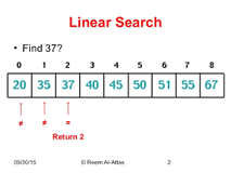Linear search